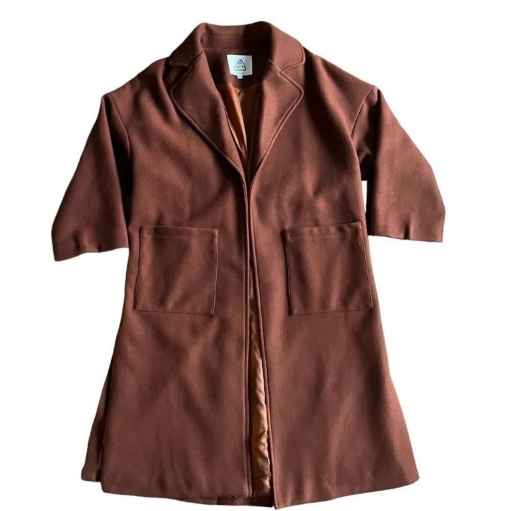 Oversized Coat in TEAK